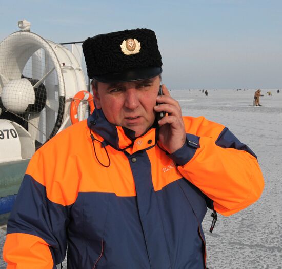 State inspection of Amur Bay area during ice fishing season