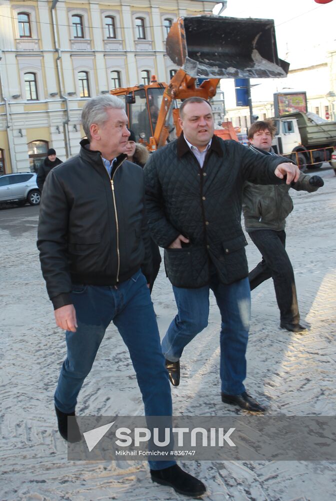 Sergei Sobyanin checks work of Moscow public utilities