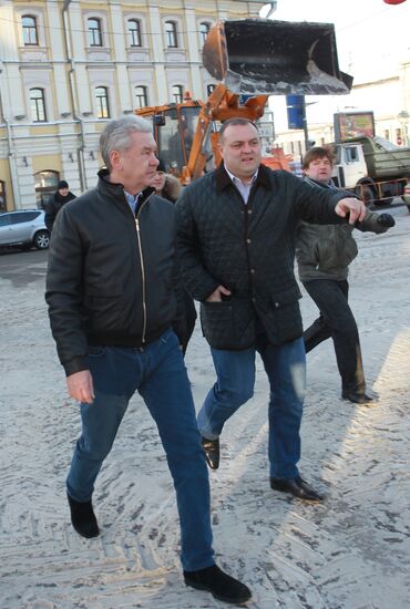 Sergei Sobyanin checks work of Moscow public utilities