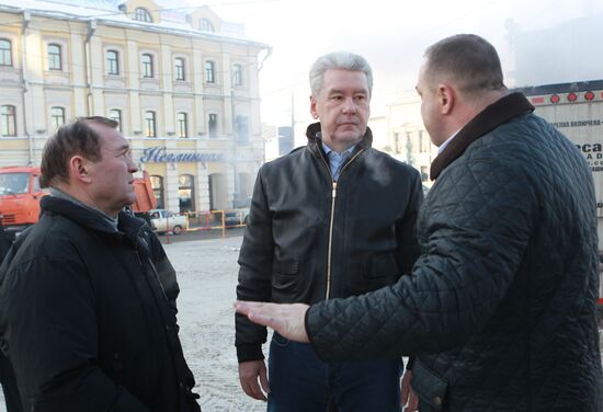 Sergei Sobyanin checks work of Moscow public utilities