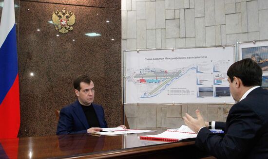 Dmitry Medvedev meets with Igor Levitin