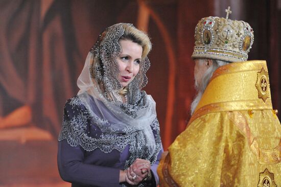 Christmas service at Cathedral of Christ the Savior