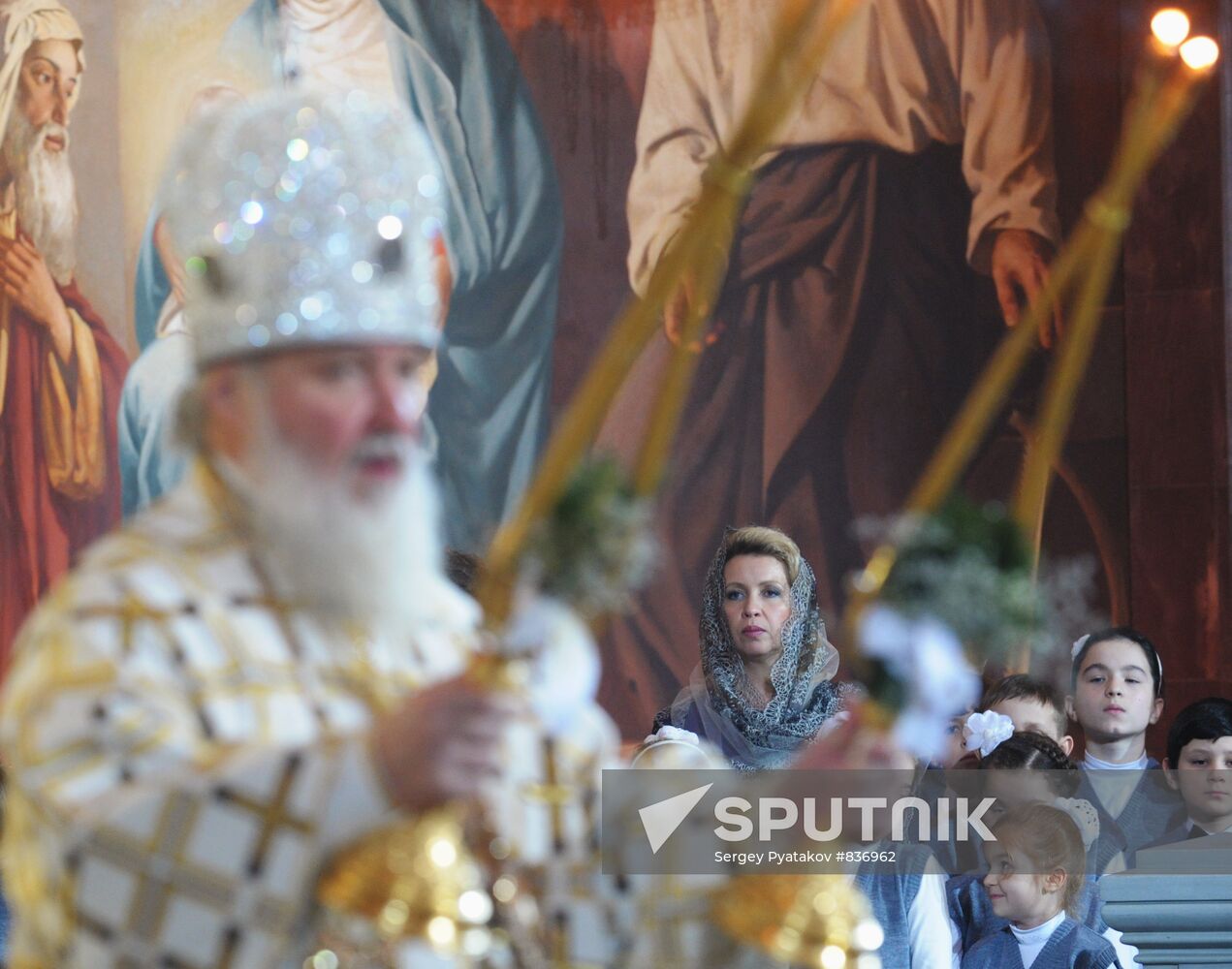 Christmas service at Cathedral of Christ the Savior