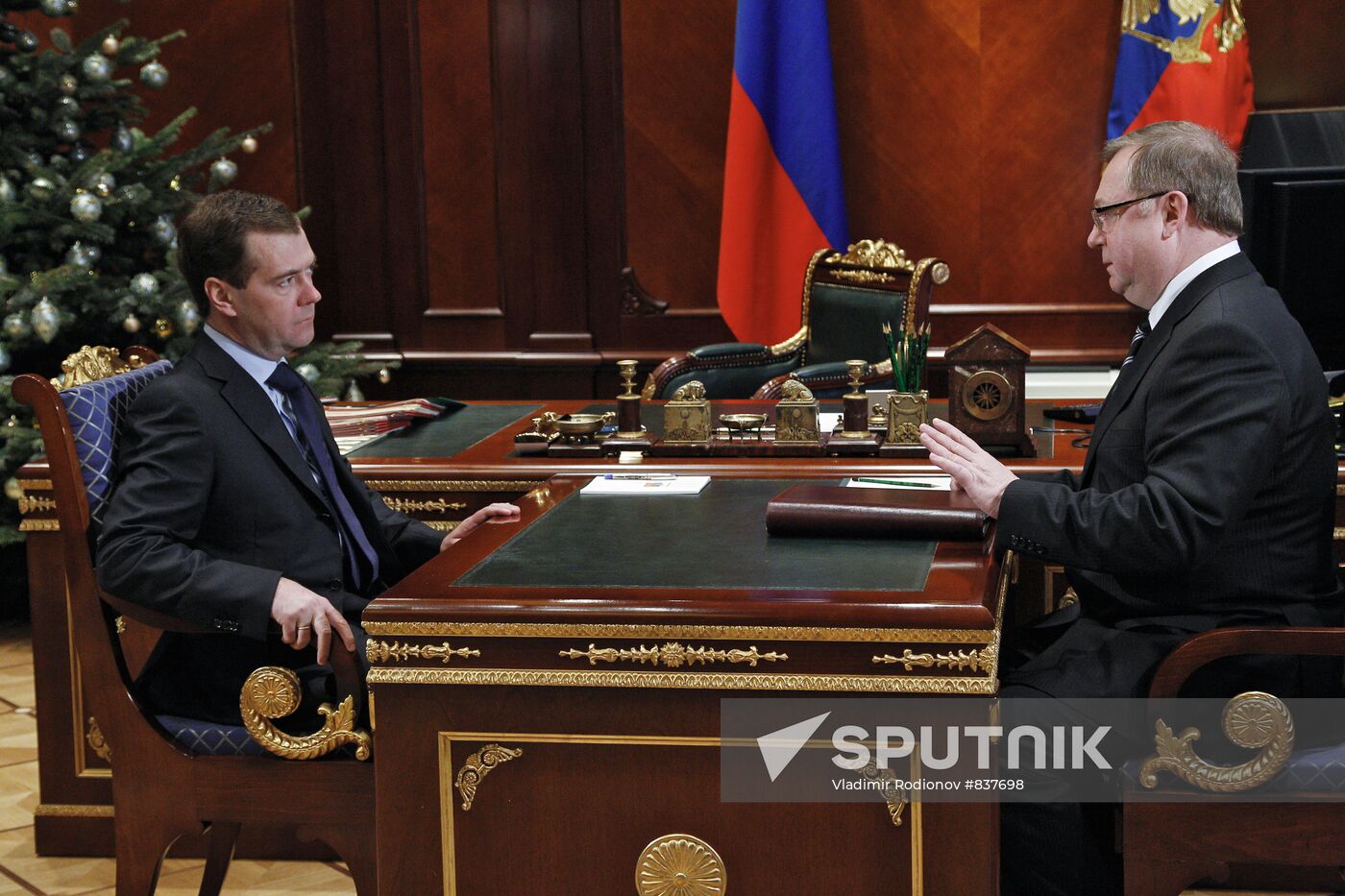 Dmitry Medvedev and Sergei Stepashin
