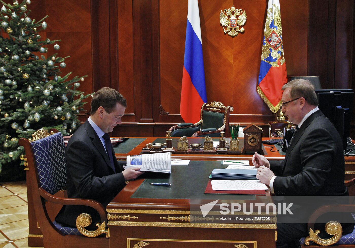 Dmitry Medvedev and Sergei Stepashin