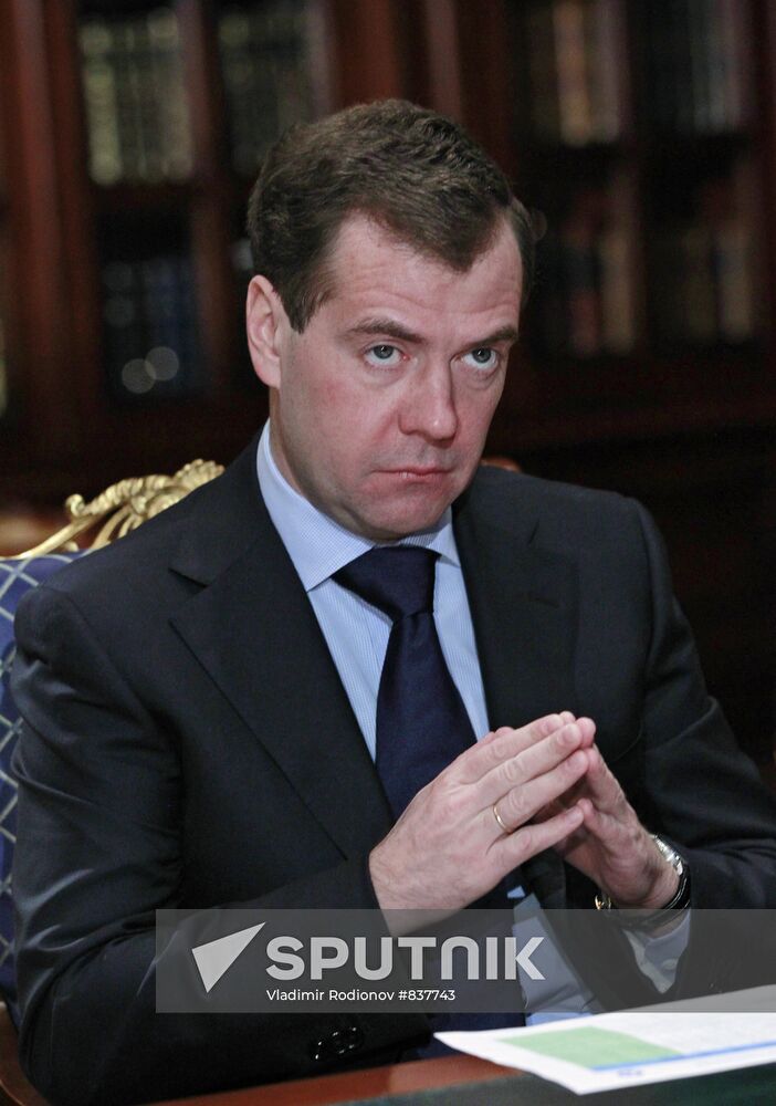 Dmitry Medvedev holds meetings on January 11, 2011