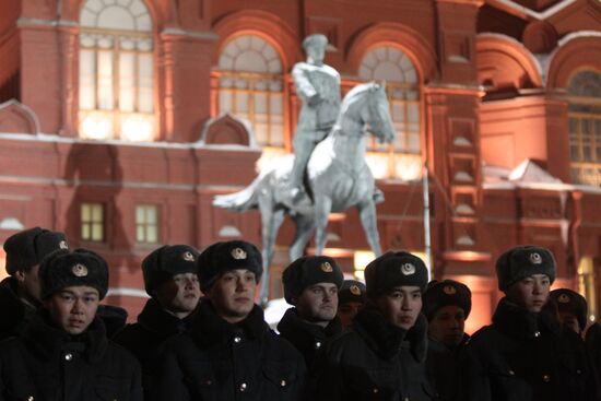 Toughened security measures in downtown Moscow