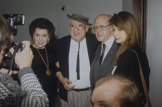 Yuri Nikulin, Galina Vishnevskaya and Mstislav Rostropovich