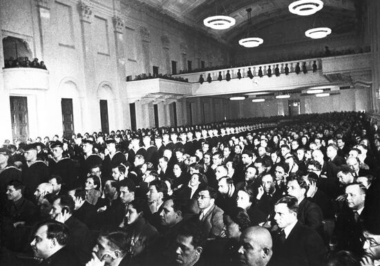 Deputies in conference hall
