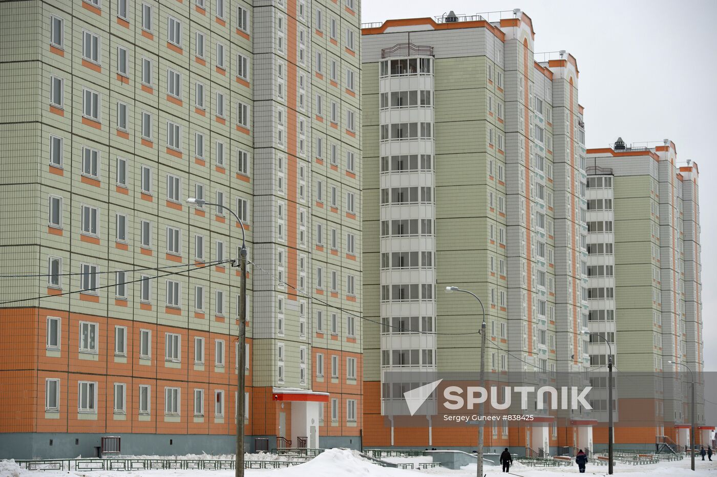 Newly built residential district in Podolsk