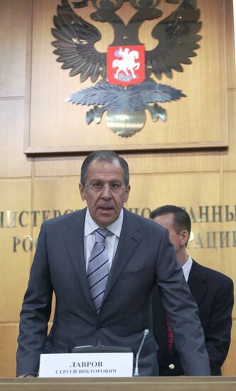 News conference by Foreign Minister Sergei Lavrov
