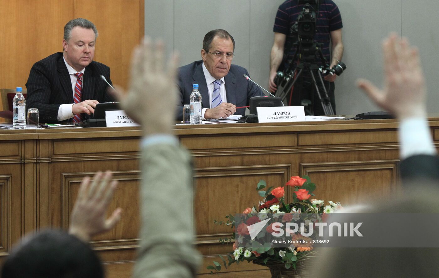 News conference by Foreign Minister Sergei Lavrov