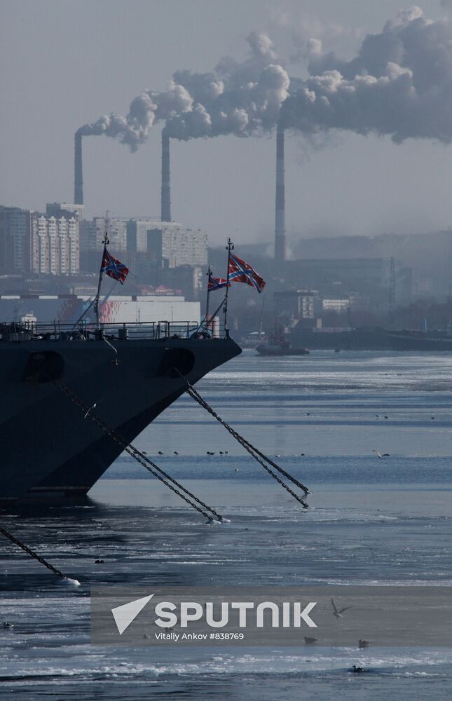 Ships in Zolotoi Rog Bay