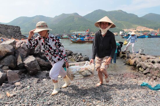 Fishing village on the outskirts of the city of Nha Trang
