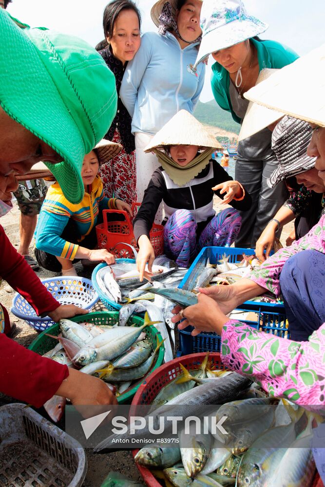 Fishing village on the outskirts of the city of Nha Trang