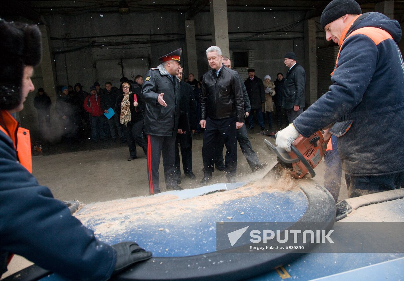 Sergei Sobyanin holds Saturday's city inspection tour