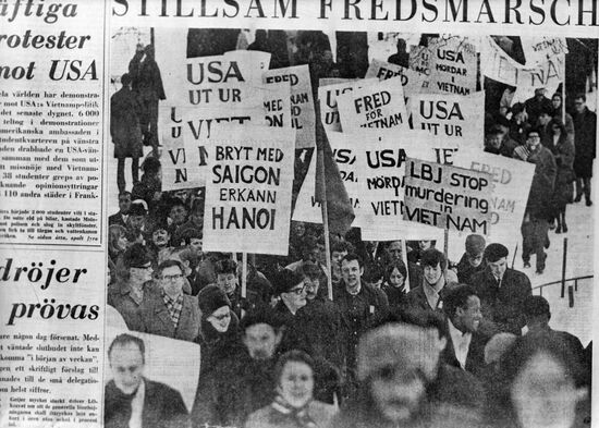 Protest rally against USA aggression in Vietnam
