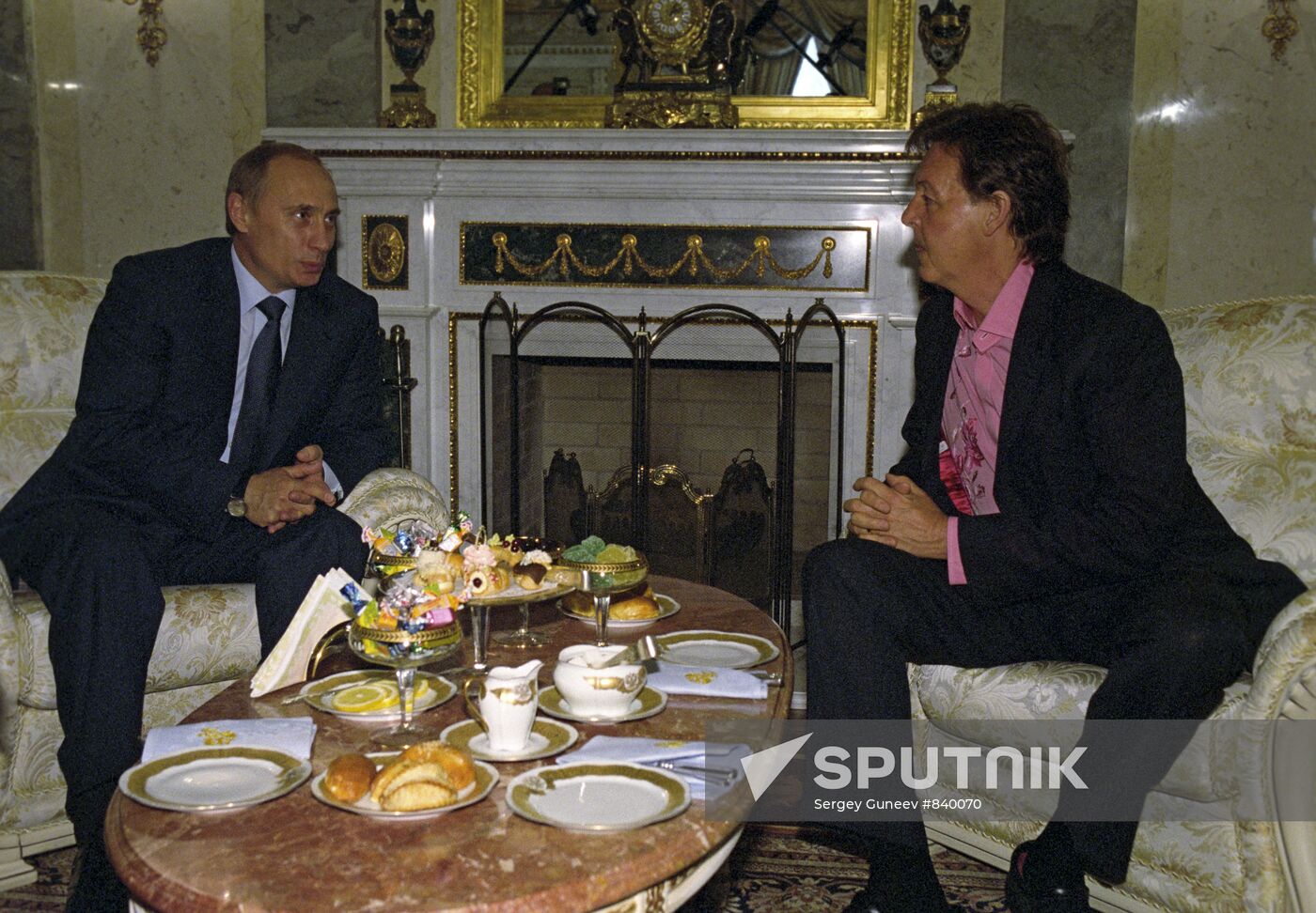 President of Russian Federation V.Putin and P.McCartney