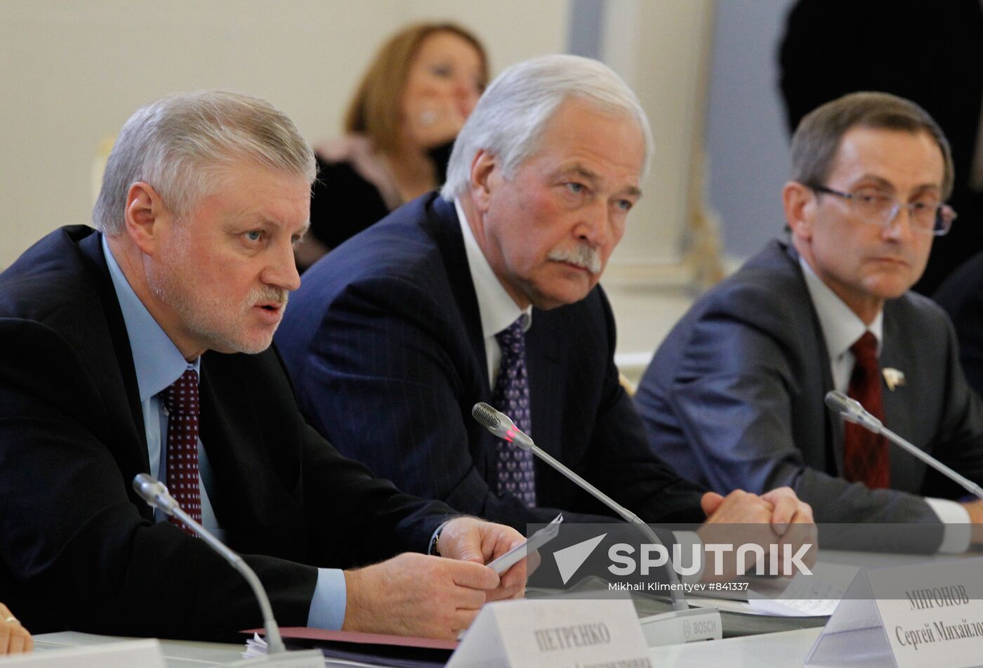 Sergei Mironov, Boris Gryzlov, Nikolai Devichev