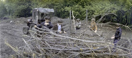 Members of the Lesovichok [Forest Dweller] club