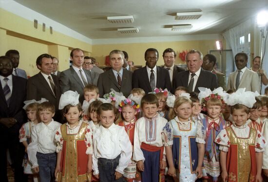 President of Angola Jose Eduardo dos Santos in the USSR