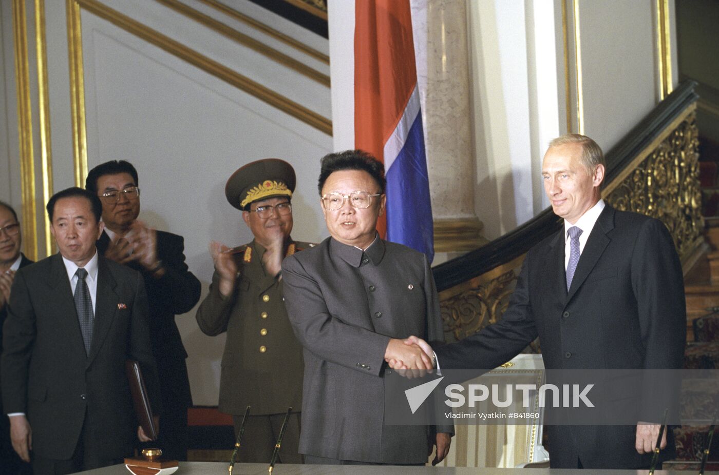 RF President V. Putin and DPRK leader Kim Jong-il