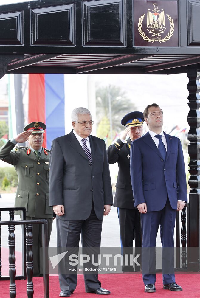 Dmitry Medvedev visits Palestinian autonomy