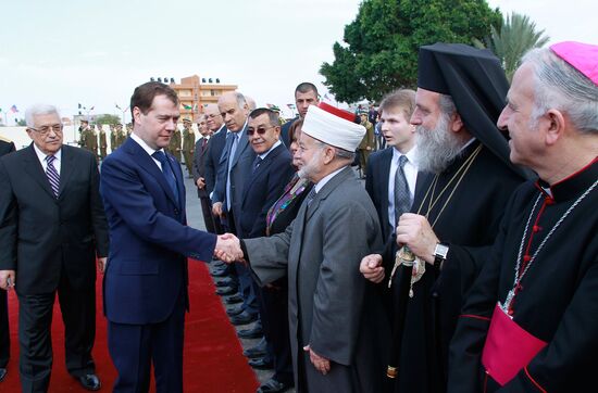 Dmitry Medvedev visits Palestinian National Authority