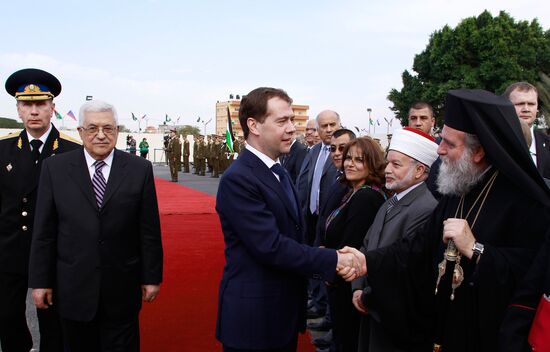 Dmitry Medvedev visits Palestinian National Authority