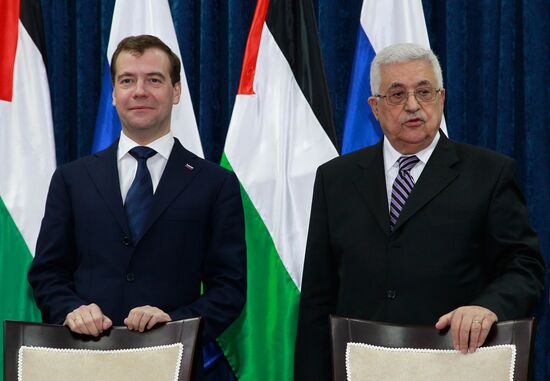 Dmitry Medvedev visits Palestinian National Authority