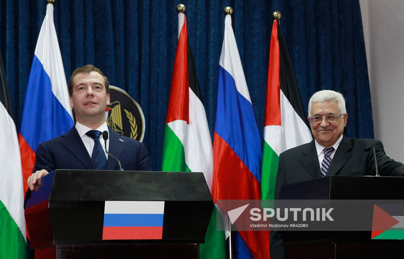 Dmitry Medvedev visits National Palestinian Authority