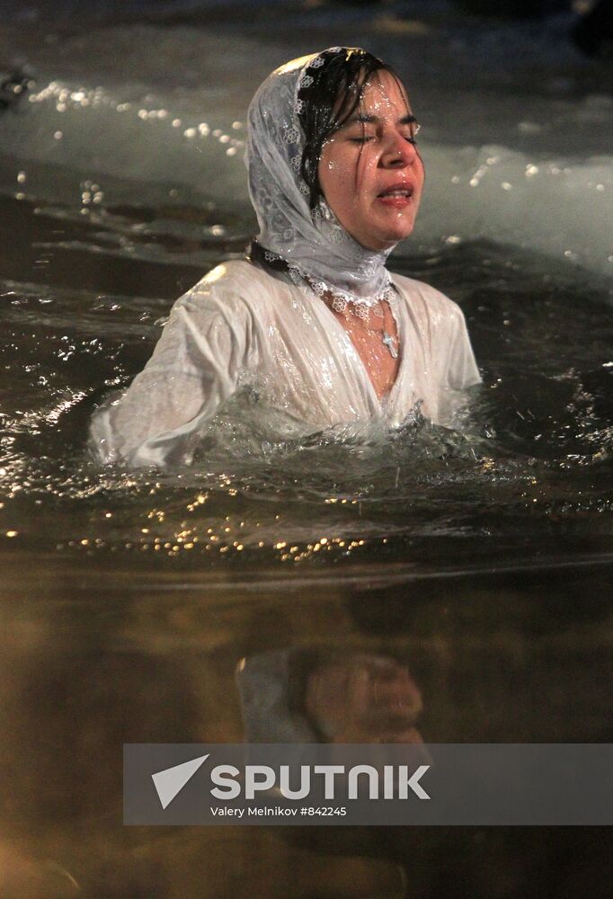 Epiphany bathing in Serebryannyi Bor