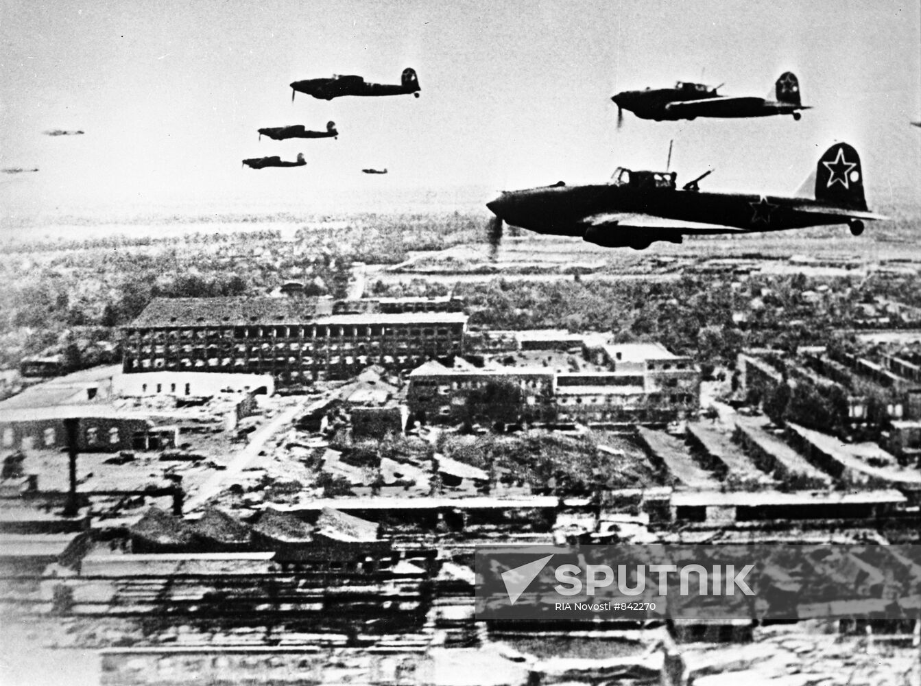 Ilyushin Il-2 aircraft on a combat mission