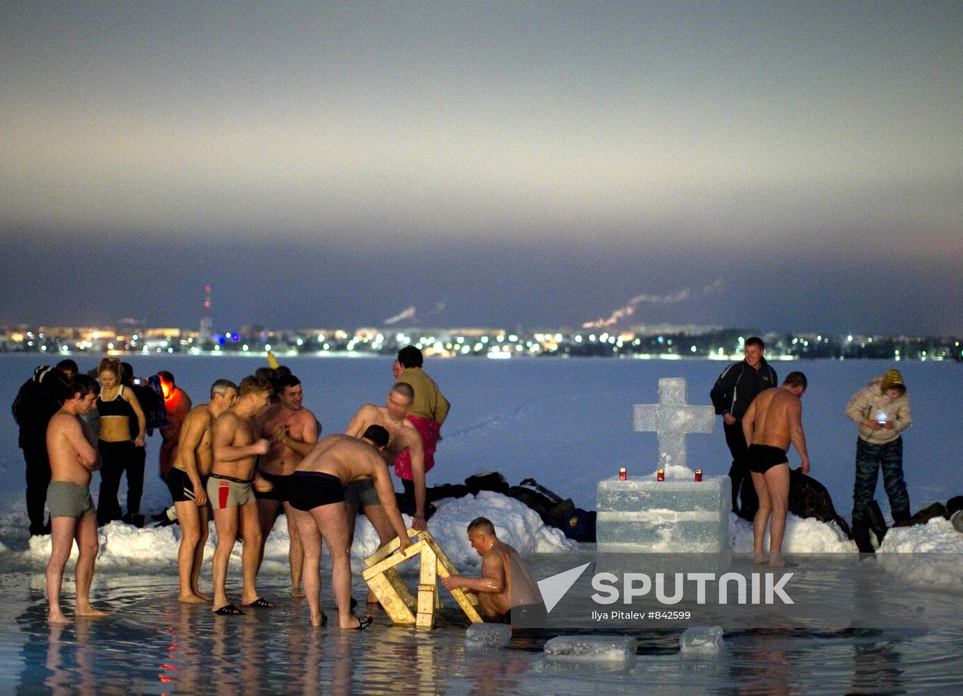 Epiphany bathing in Valdai