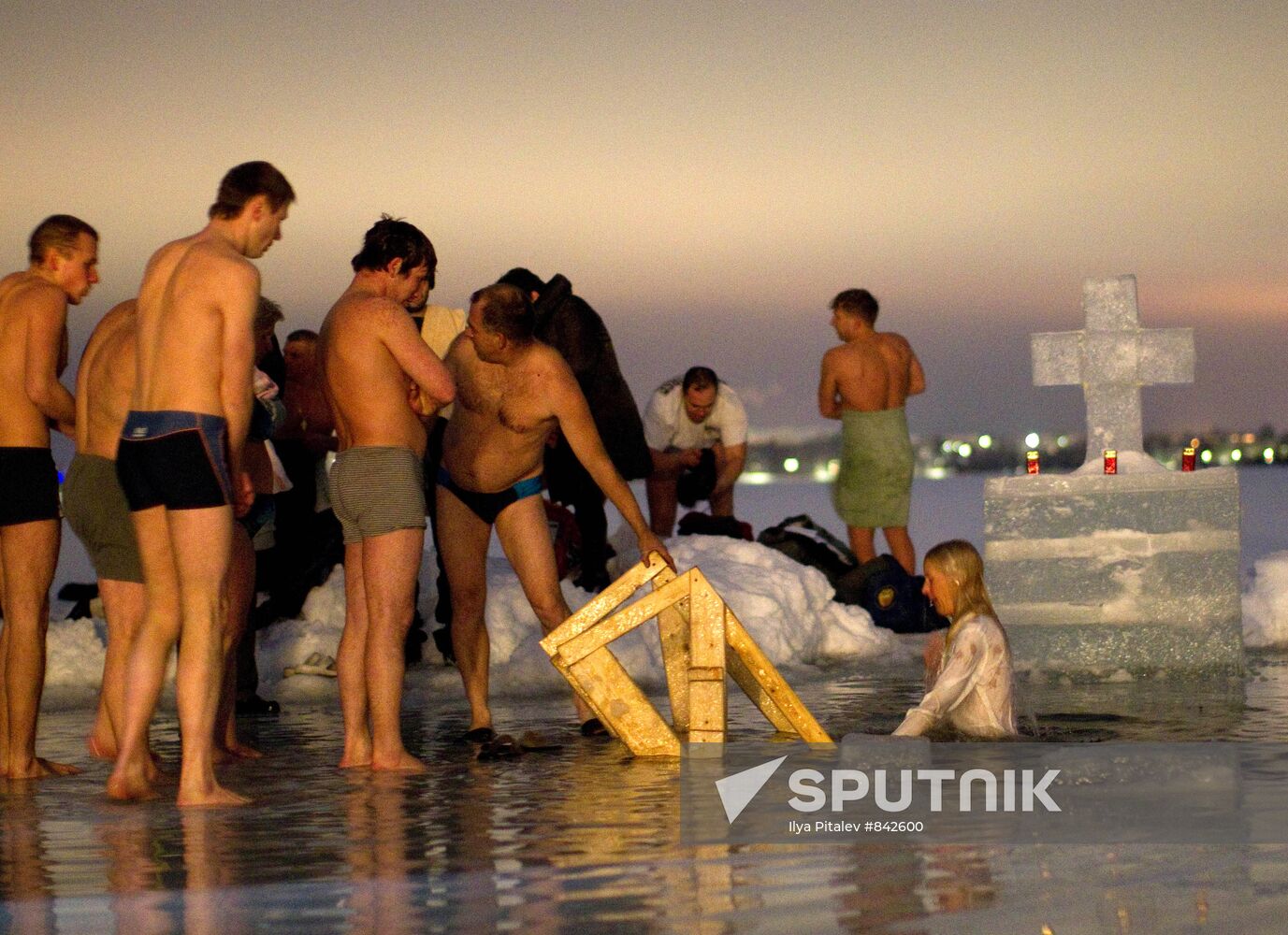 Epiphany bathing in Valdai