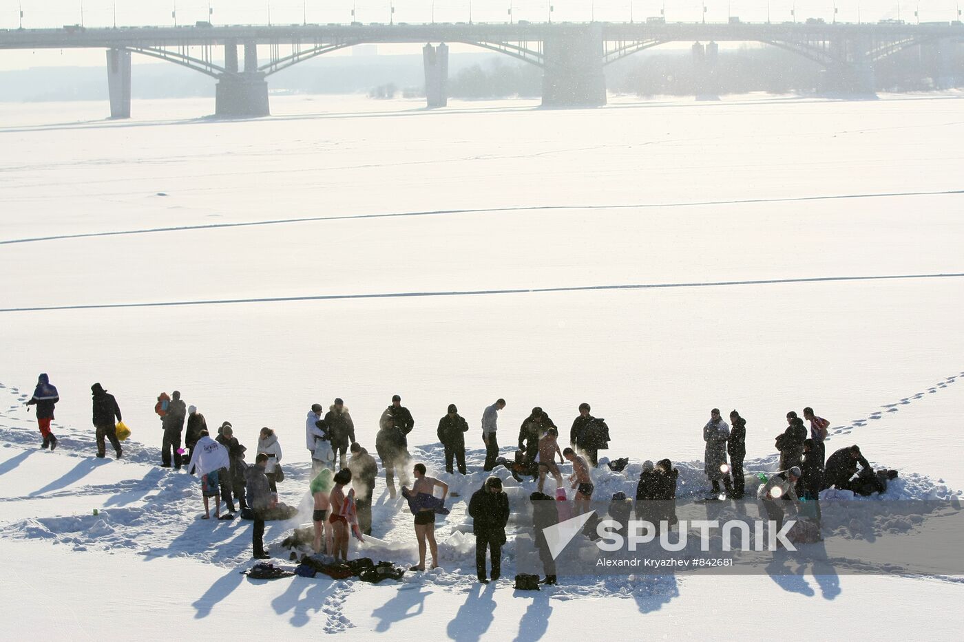 Epiphany bathing in Novosibirsk
