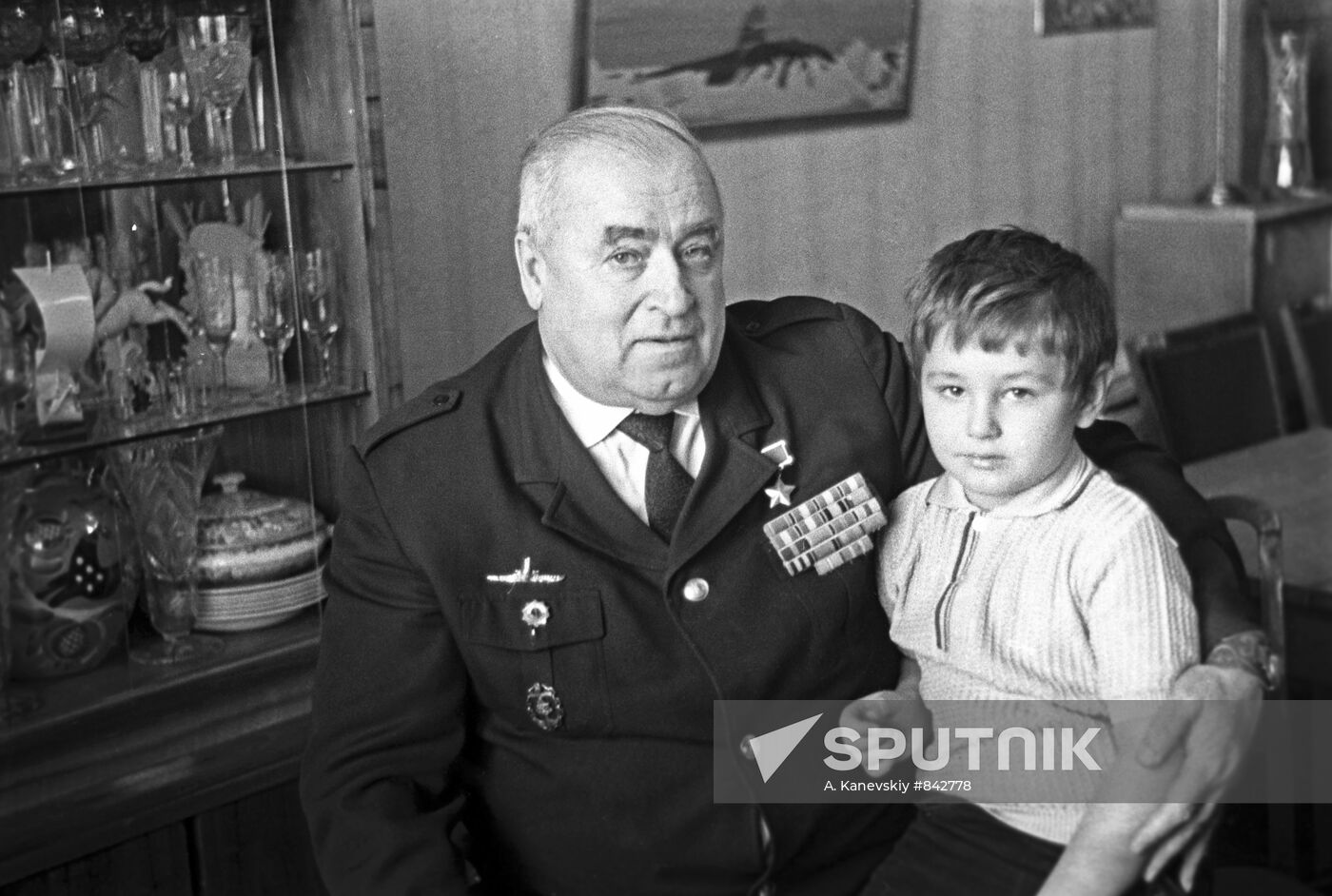Grigory Schedrin with his grandson