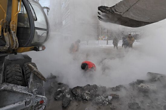 Heat pipe breaks in Yekaterinburg