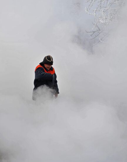 Heat pipe breaks in Yekaterinburg