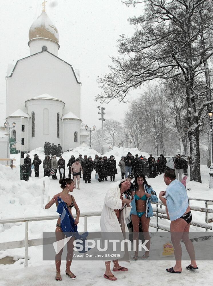 Orthodox believers celebrate Epiphany in Sestroretsk