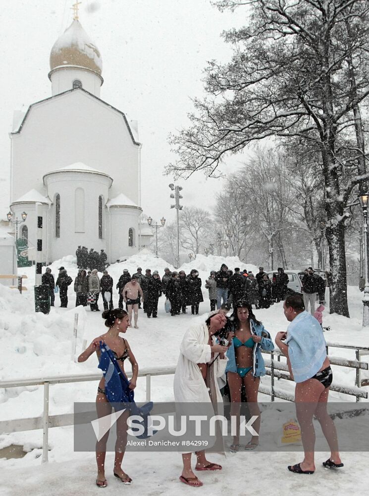 Orthodox believers celebrate Epiphany in Sestroretsk