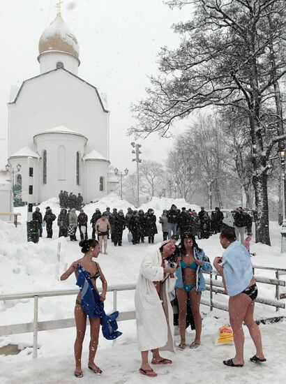 Orthodox believers celebrate Epiphany in Sestroretsk