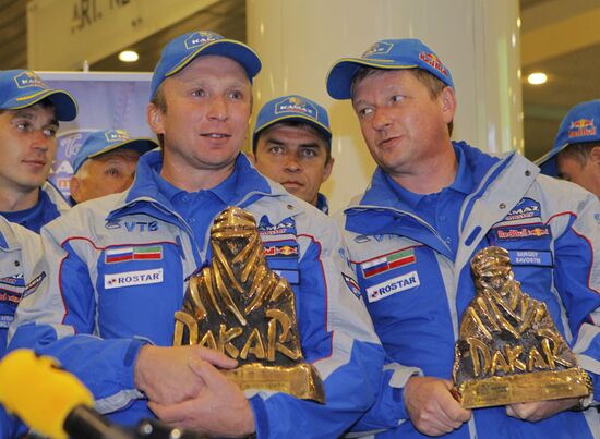 Russia's Kamaz-Master team returns to Moscow