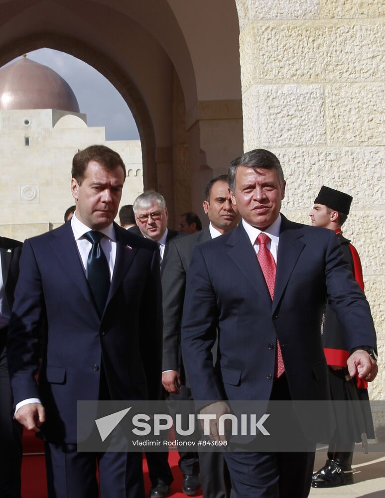 Dmitry Medvedev visits Jordan. Second Day.