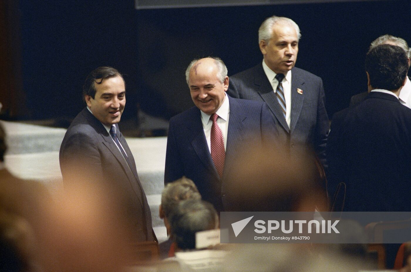 Mikhail Gorbachev, Givi Gumbaridze and Anatoly Lukyanov