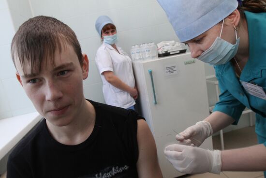 Flu epidemic in Omsk region