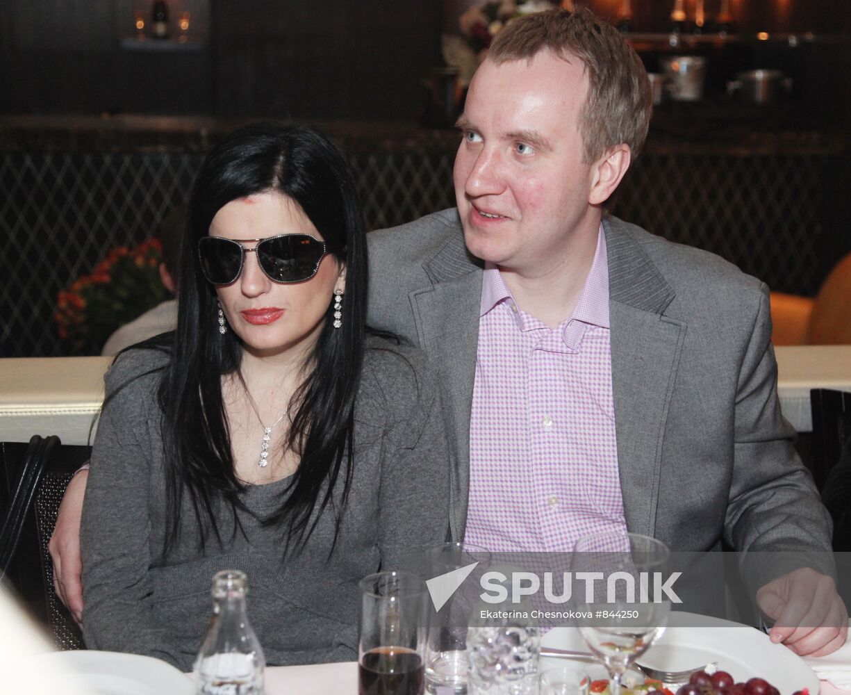 Diana Gurtskaya with her husband, lawyer Pyotr Kucherenko