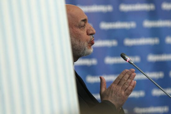 Hamid Karzai at Russian Foreign Ministry's Diplomatic Academy