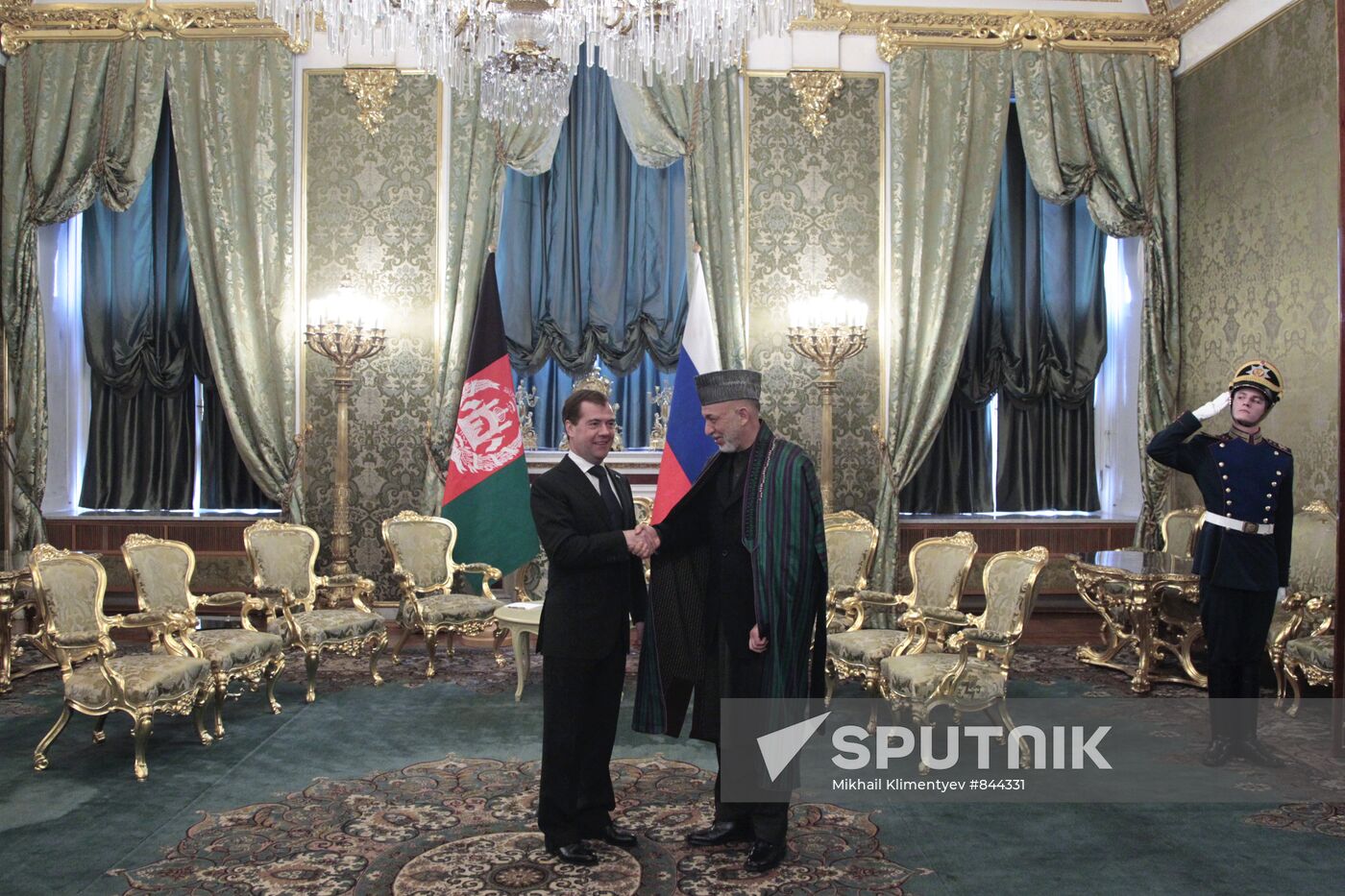 Dmitry Medvedev meets with Hamid Karzai