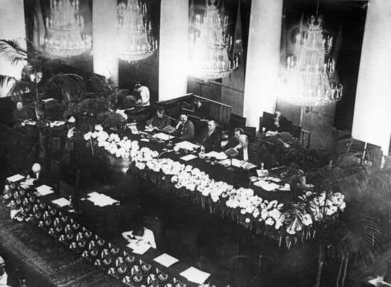 At VI Comintern Congress